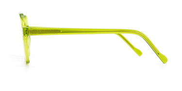 Women Cristal Eyeglasses: Janet - Lime Green - SpaceSMART Eye Clinic (Side View)